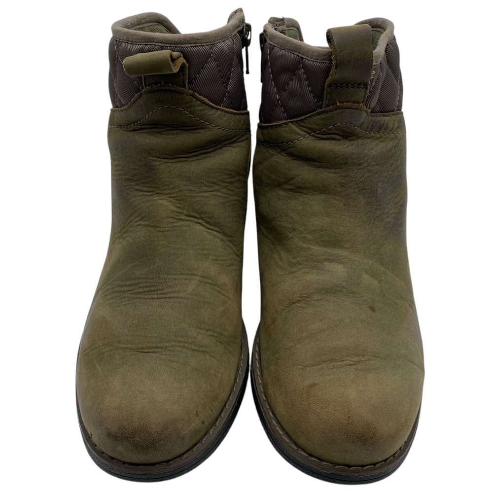 Merrell Womens Shoes Chateau II Mid Boots Sz 7 Green Leather Ankle Waterproof - Picture 4 of 12